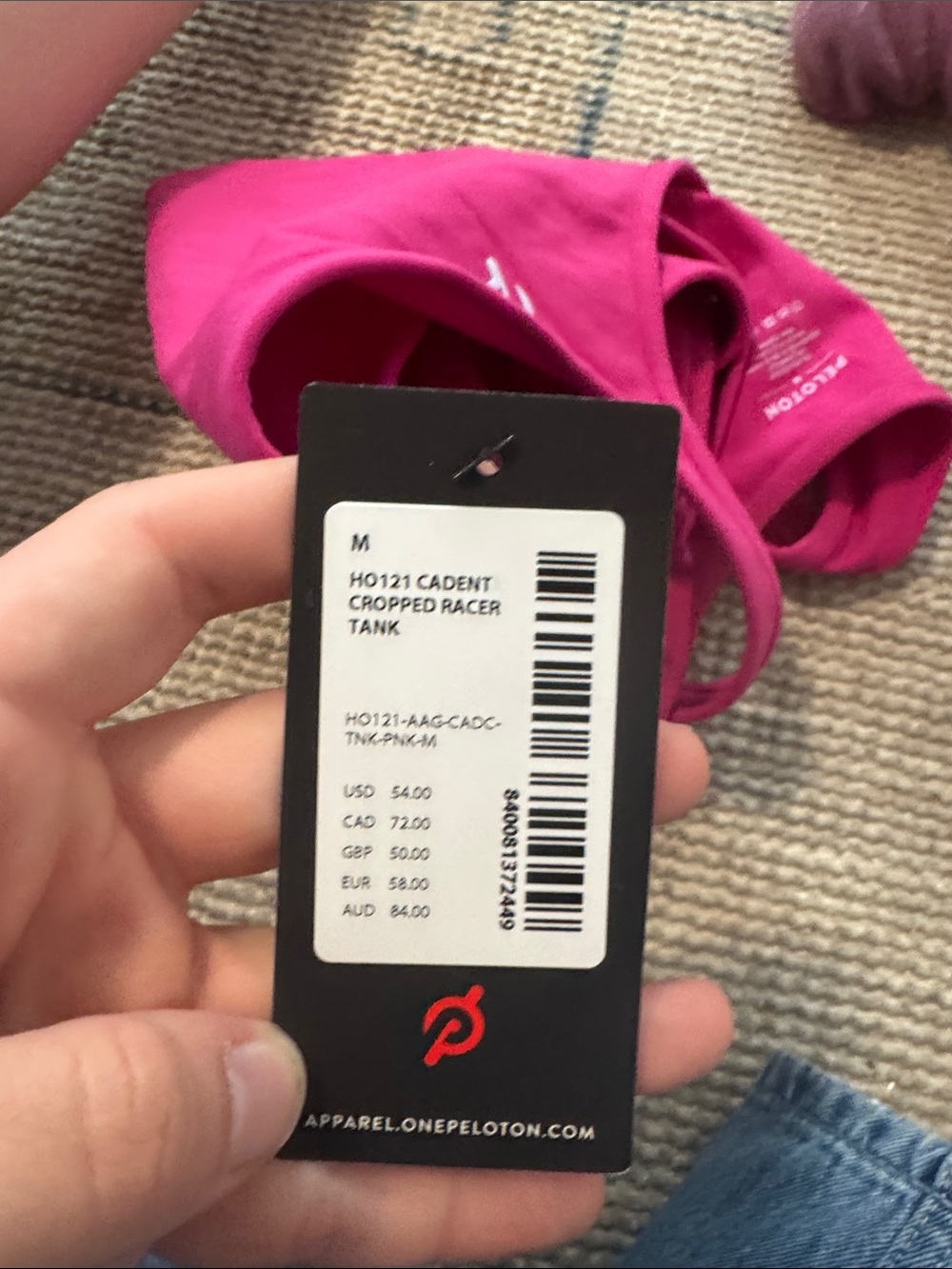 Peloton Women's Fuchsia Racerback Performance Tank - Picture 4 of 6